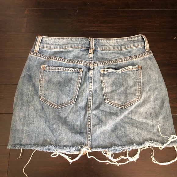 PacSun Ripped Mini Jean Skirt - Picture 2 of 3